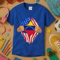 Venezuelan Blood Inside Me Venezuela Flag Gift Kids T-Shirt thumb 3