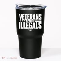 Veterans Before Illegals Tumbler thumb 0