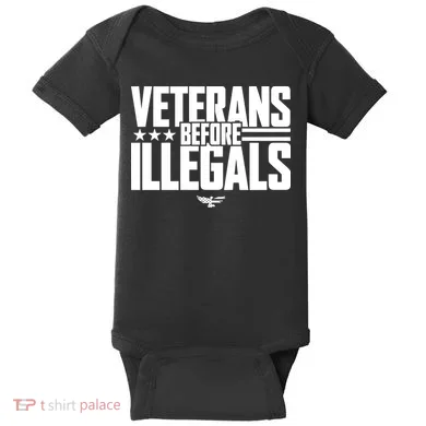 Veterans Before Illegals Baby Bodysuit