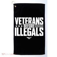 Veterans Before Illegals Golf Towel thumb 0