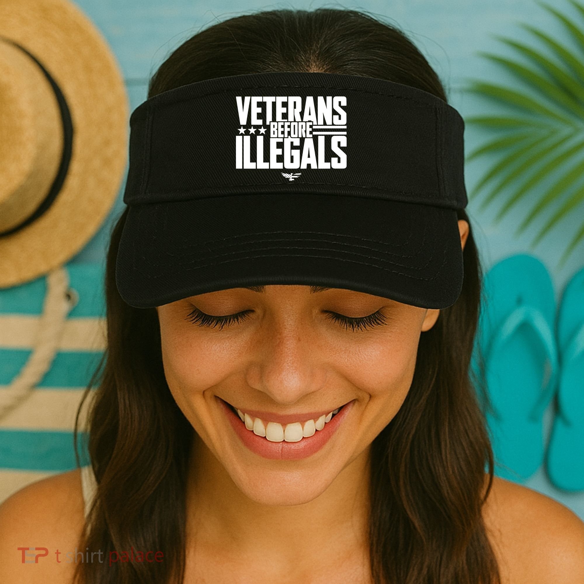 Veterans Before Illegals Visor