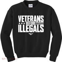Veterans Before Illegals Kids Sweatshirt thumb 0
