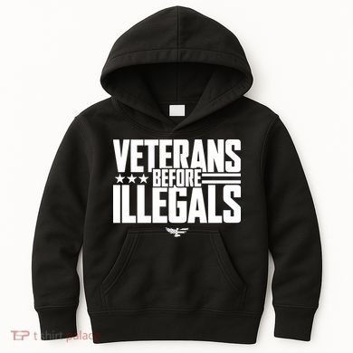 Veterans Before Illegals Kids Hoodie