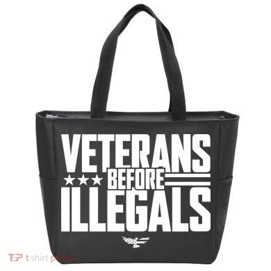 Veterans Before Illegals Tote Bag
