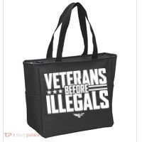 Veterans Before Illegals Tote Bag thumb 2