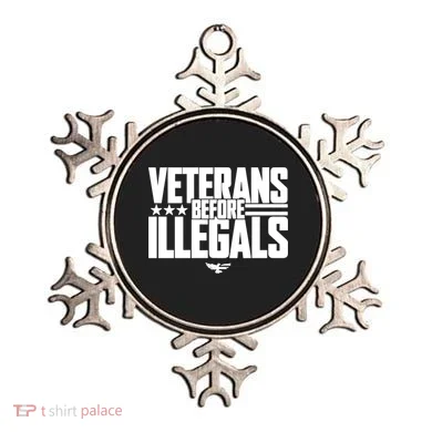 Veterans Before Illegals Ornament