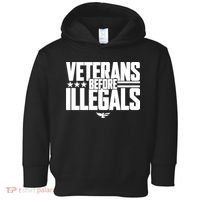 Veterans Before Illegals Toddler Hoodie thumb 0