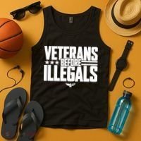 Veterans Before Illegals Tank Top thumb 4