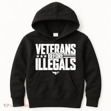 Veterans Before Illegals Kids Hoodie