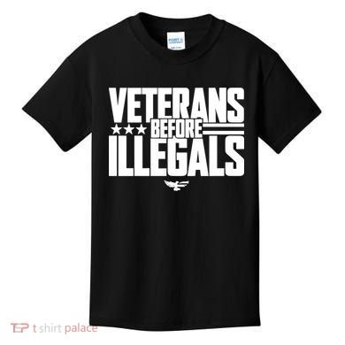 Veterans Before Illegals Kids T-Shirt