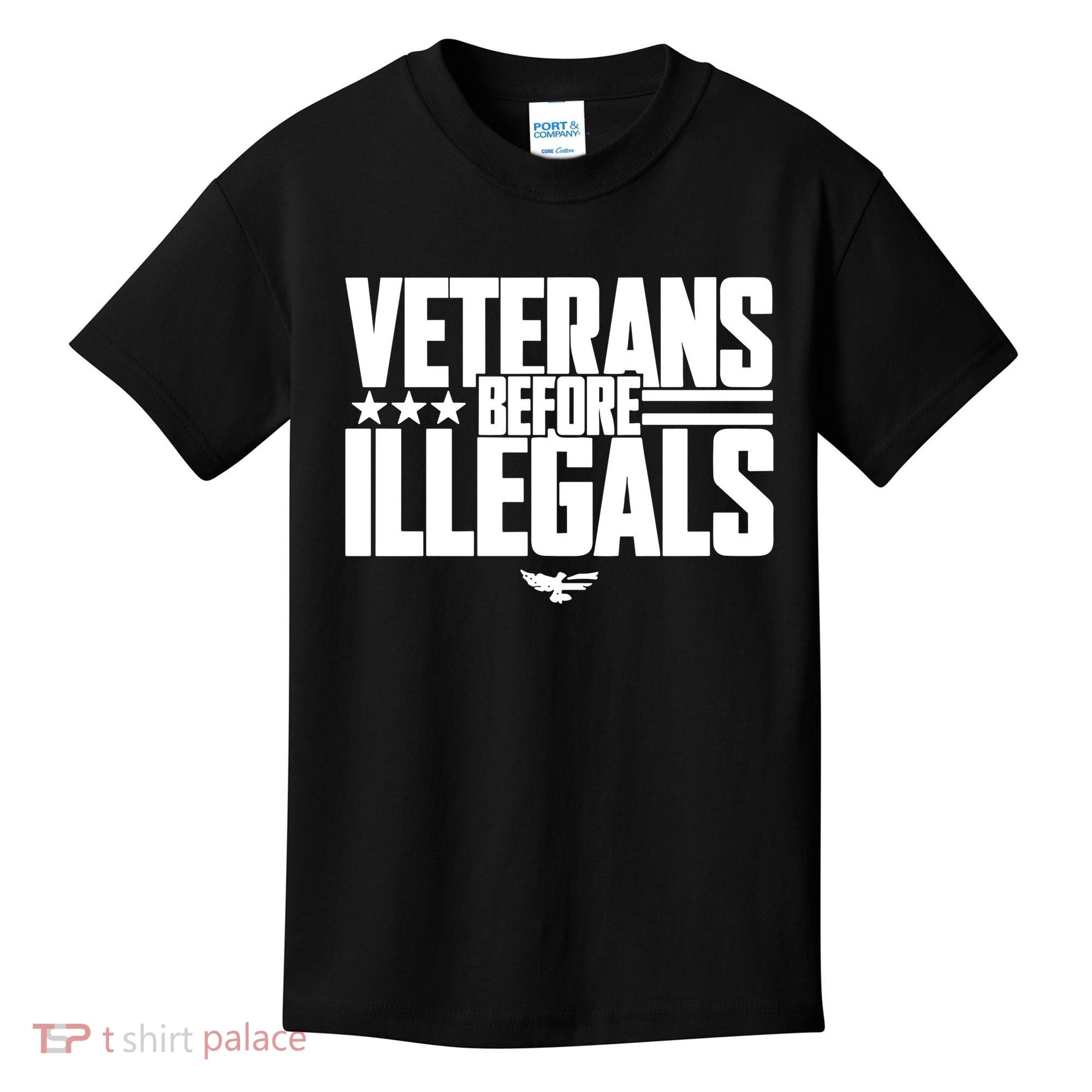 Veterans Before Illegals Kids T-Shirt