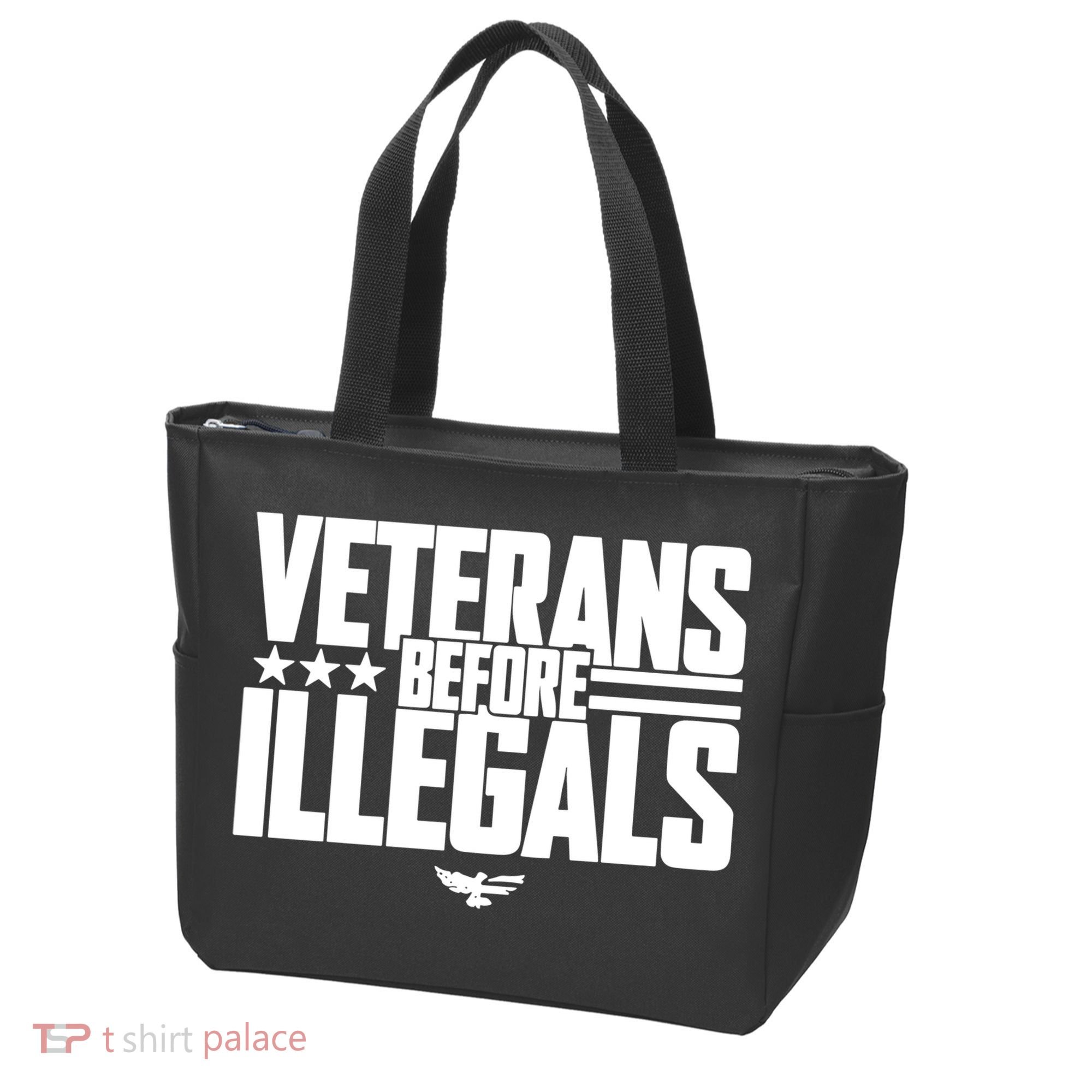 Veterans Before Illegals Tote Bag