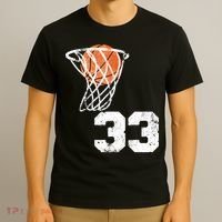 Vintage Basketball Jersey Number 33 Player Number T-Shirt thumb 3
