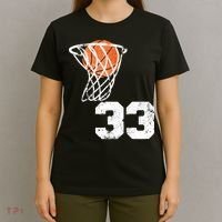 Vintage Basketball Jersey Number 33 Player Number T-Shirt thumb 4