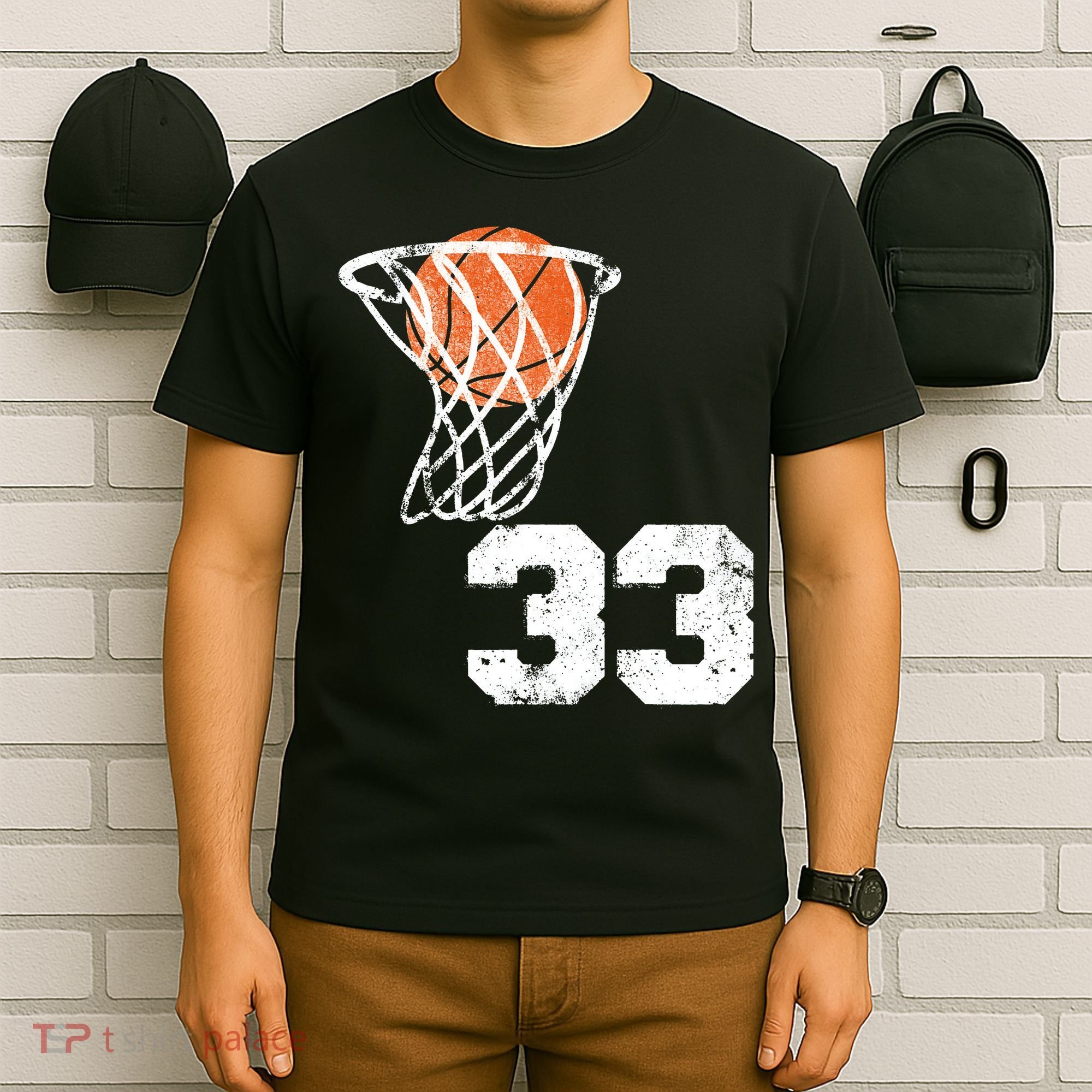 Vintage Basketball Jersey Number 33 Player Number T-Shirt