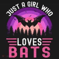 Vintage Bat Just A Girl Who Loves Bats Funny Bat Halloween T-Shirt thumb 7