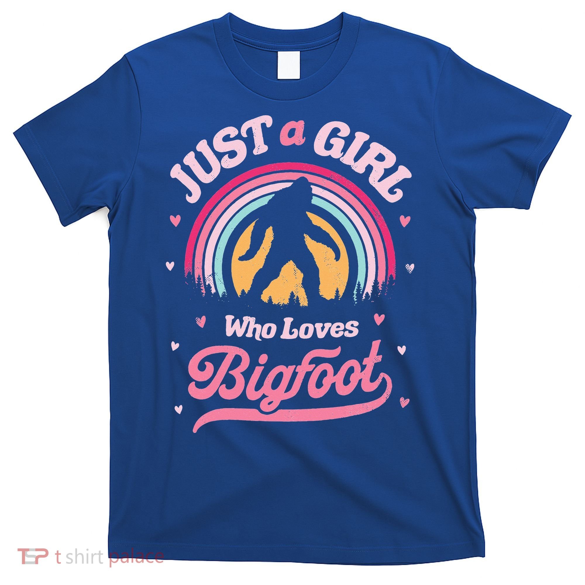 Vintage Bigfoot Just A Girl Who Loves Sasquatch T-Shirt