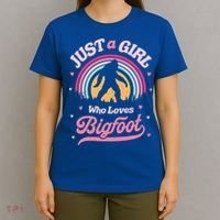Vintage Bigfoot Just A Girl Who Loves Sasquatch T-Shirt thumb 4
