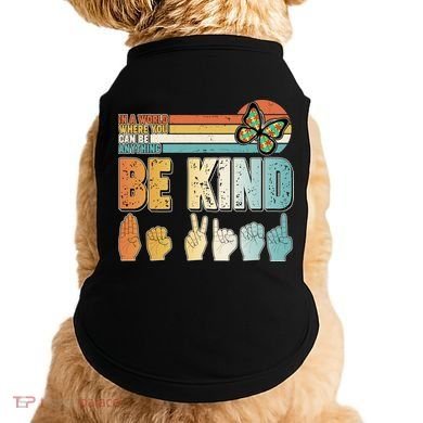 Vintage Be Kind Sign Langage Doggie Tank