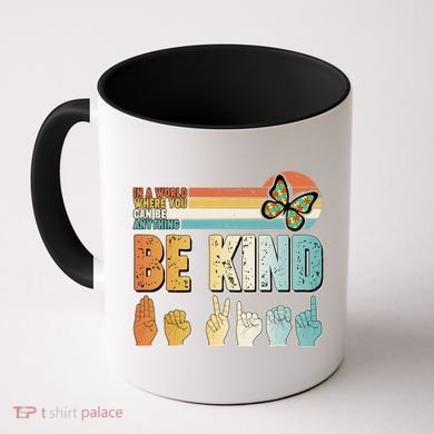 Vintage Be Kind Sign Langage Coffee Mug