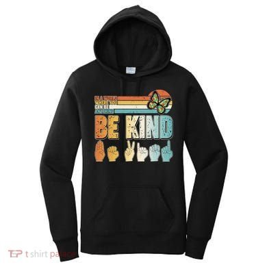 Vintage Be Kind Sign Langage Women's Hoodie