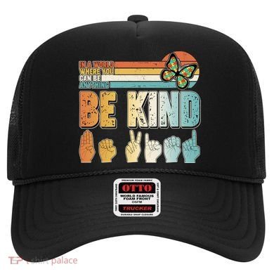 Vintage Be Kind Sign Langage Hat