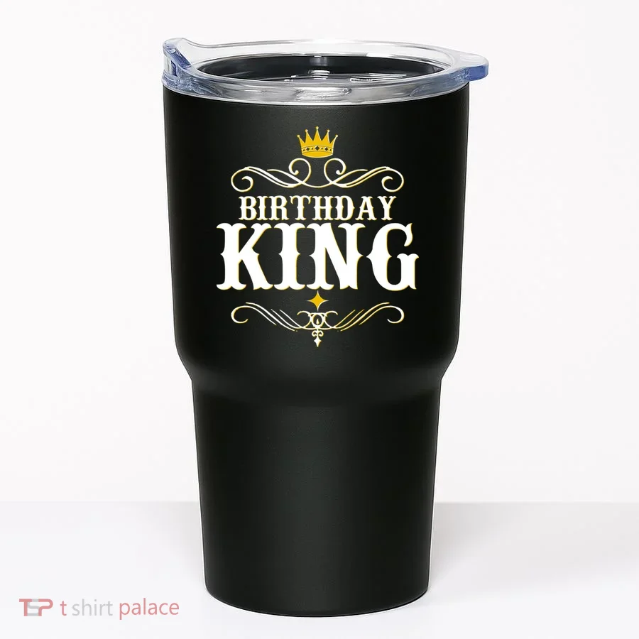 Vintage Birthday King Tumbler