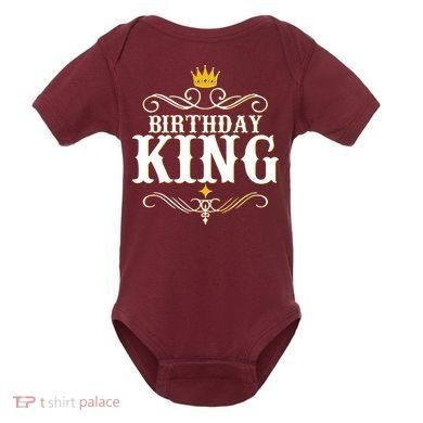 Vintage Birthday King Baby Bodysuit