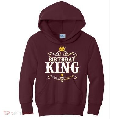 Vintage Birthday King Kids Hoodie