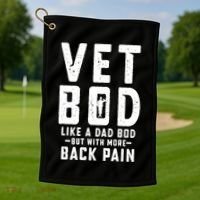 Vet Bod Like A Dad Bod Golf Towel thumb 1