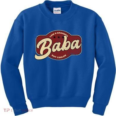 Vintage Baba Like A Grandpa But Cooler Gift Baba Arabic Gift Kids Sweatshirt