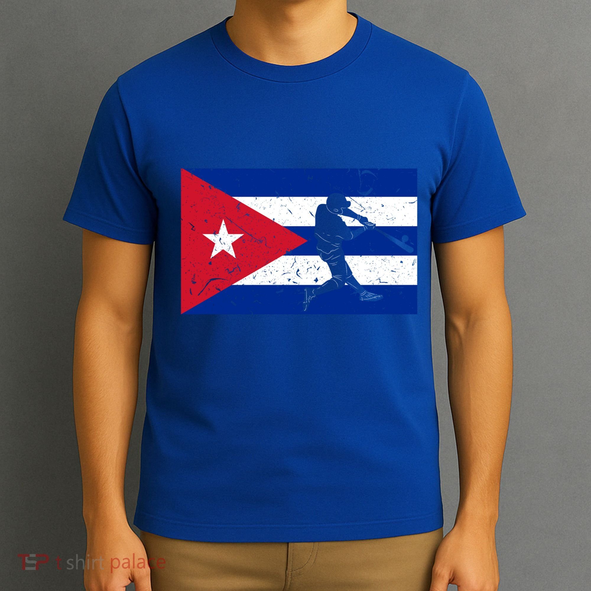 Vintage Baseball League Cuba Flag Cuban National Team Player Gift T-Shirt