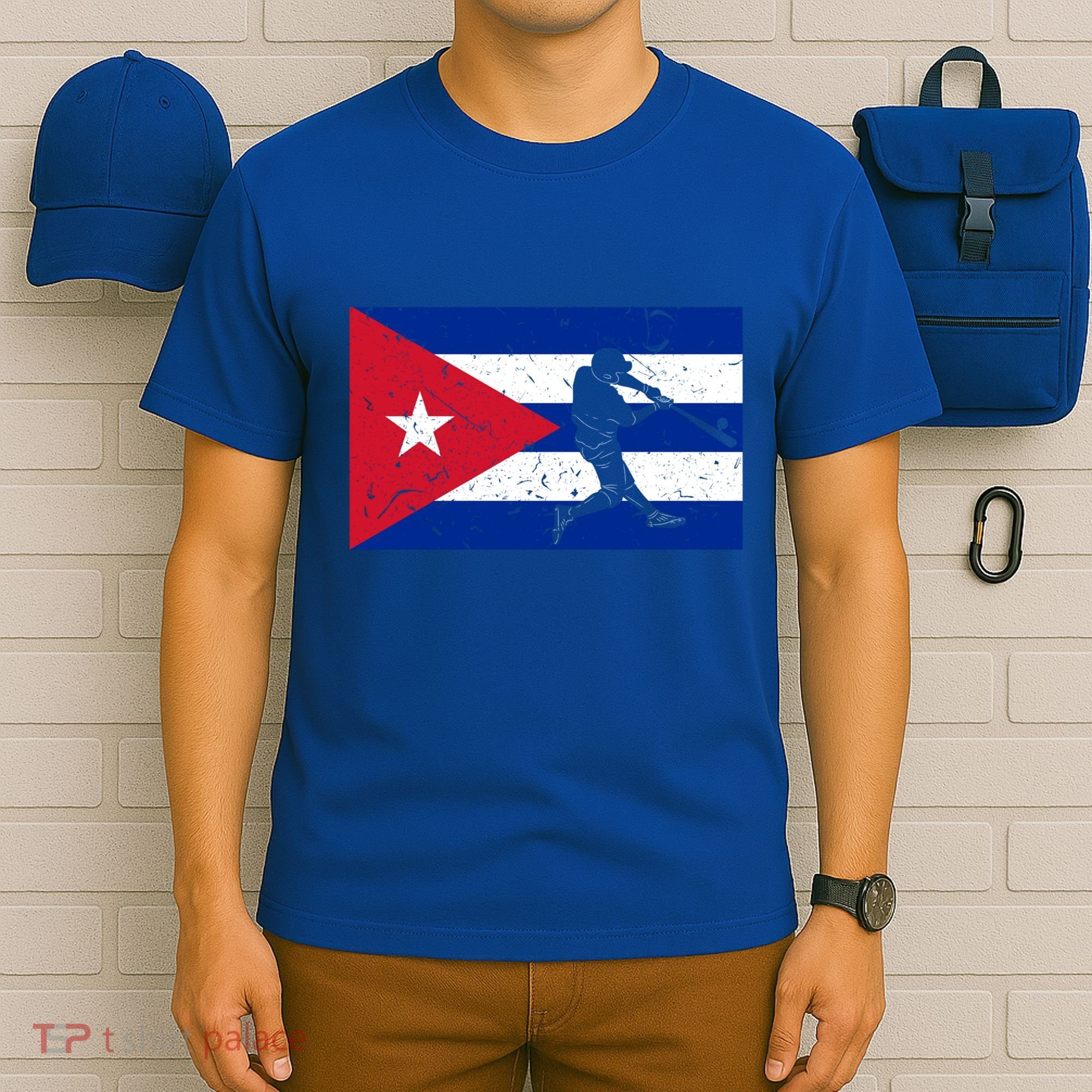 Vintage Baseball League Cuba Flag Cuban National Team Player Gift T-Shirt