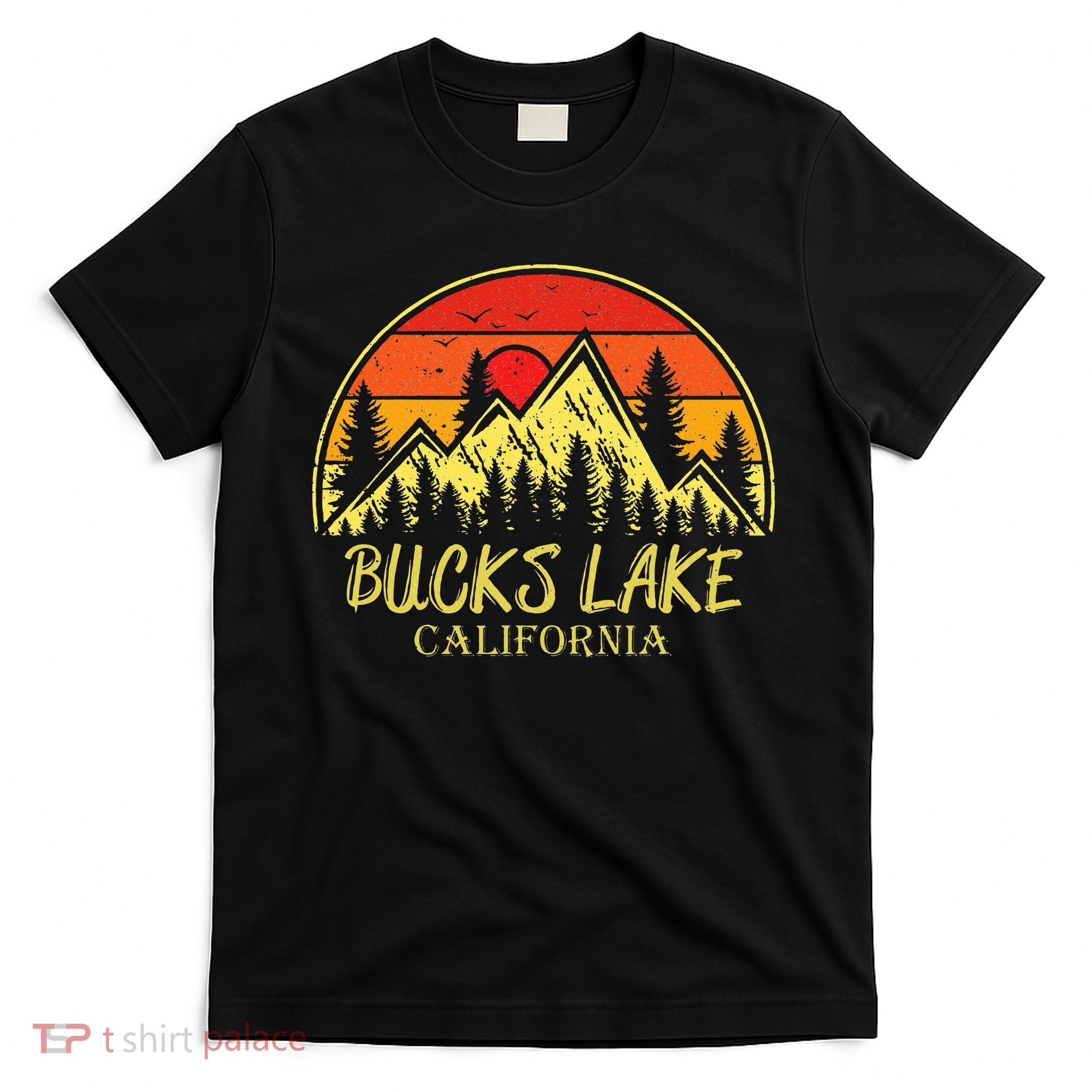 Vintage Bucks Lake California Ca Mountains Hiking Souvenir T-Shirt