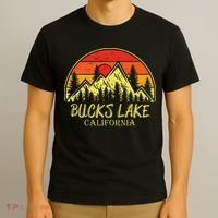 Vintage Bucks Lake California Ca Mountains Hiking Souvenir T-Shirt thumb 3