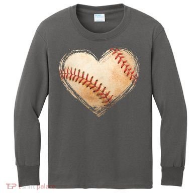 Vintage Baseball Lover Kids Long Sleeve Shirt
