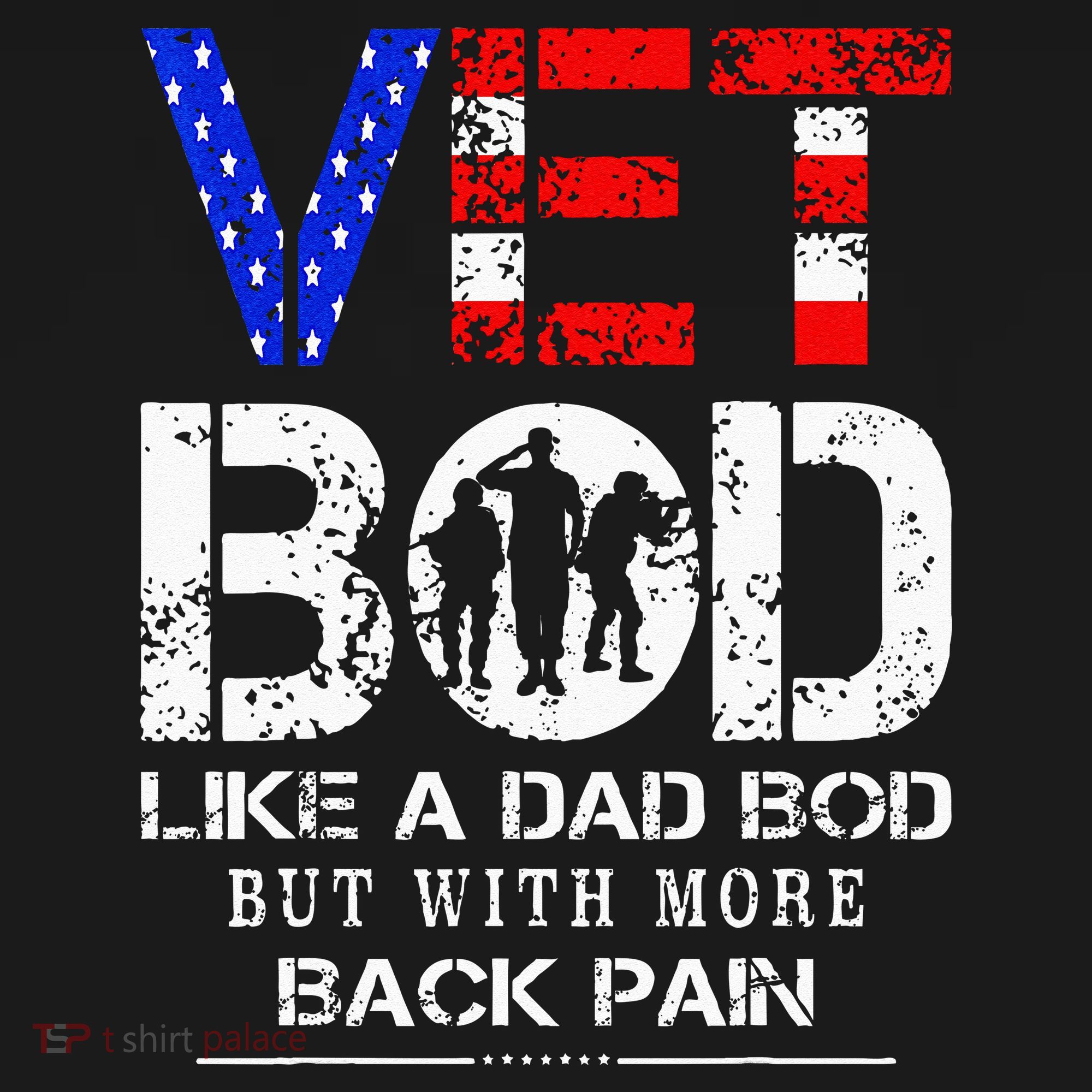 Vet Bod Like Dad Bod But With More Back Pain Veterans Day Long Sleeve Shirt