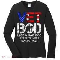 Vet Bod Like Dad Bod But With More Back Pain Veterans Day Women's Long Sleeve Shirt thumb 0