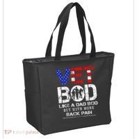 Vet Bod Like Dad Bod But With More Back Pain Veterans Day Tote Bag thumb 2