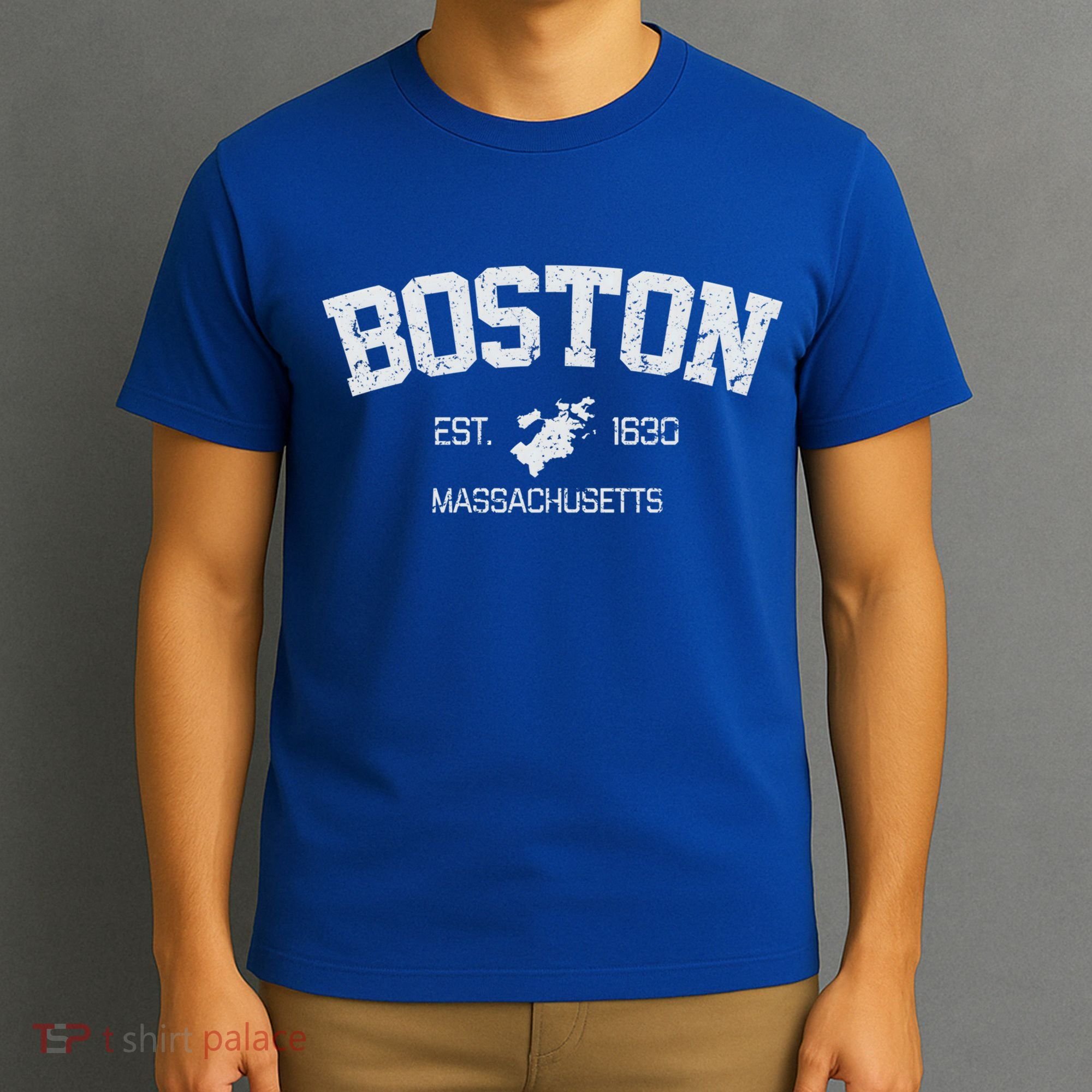 Vintage Boston Massachusetts Est 1630 Souvenir Gift T-Shirt