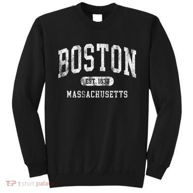 Vintage Boston Massachusetts Established 1630 Throwback Sweatshirt