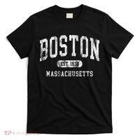 Vintage Boston Massachusetts Established 1630 Throwback T-Shirt thumb 0