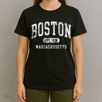 Vintage Boston Massachusetts Established 1630 Throwback T-Shirt thumb 4