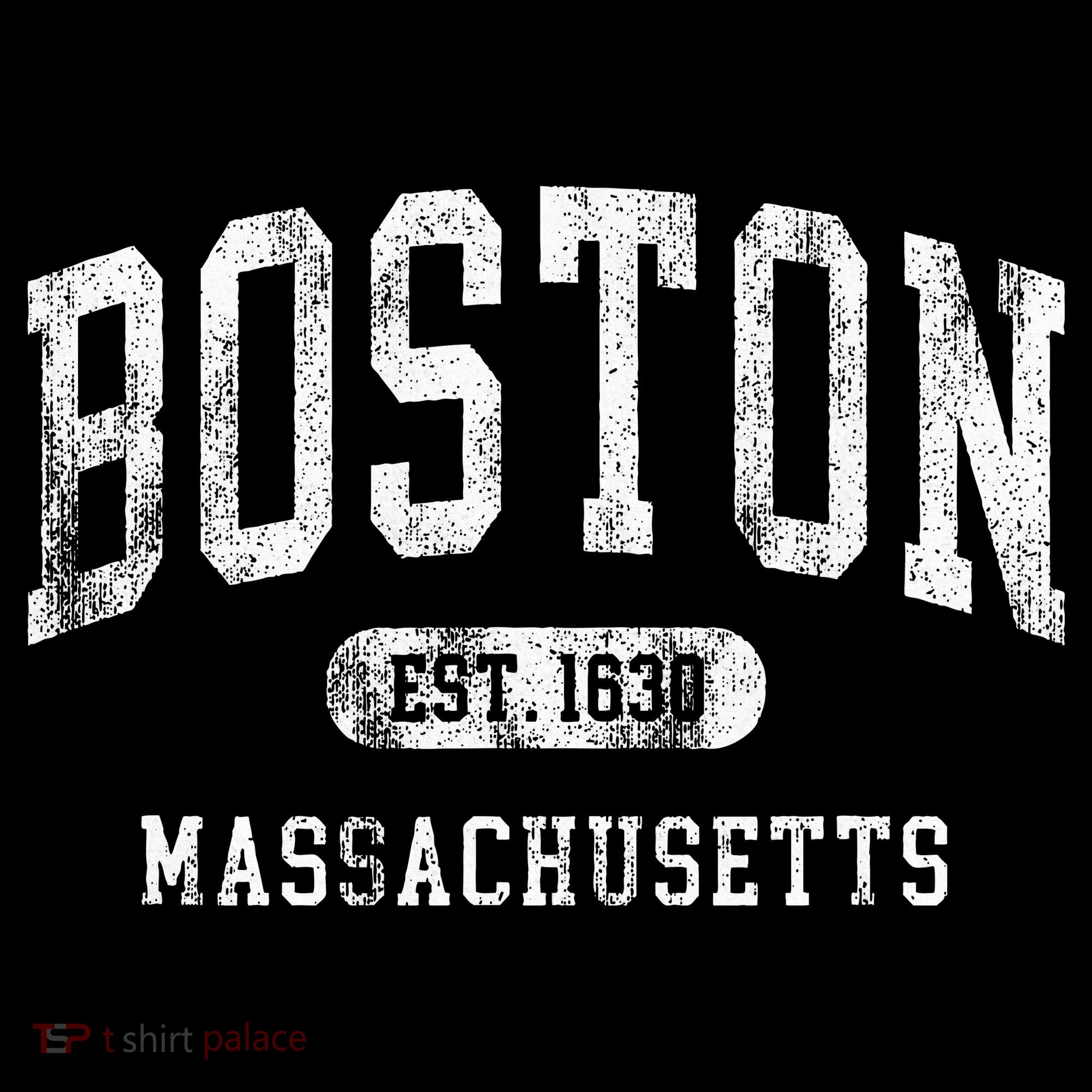 Vintage Boston Massachusetts Established 1630 Throwback T-Shirt
