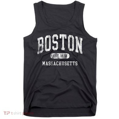 Vintage Boston Massachusetts Established 1630 Throwback Tank Top