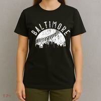 Vintage Baltimore Maryland Skyline T-Shirt thumb 4