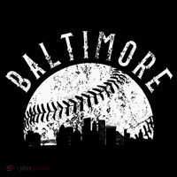 Vintage Baltimore Maryland Skyline T-Shirt thumb 7