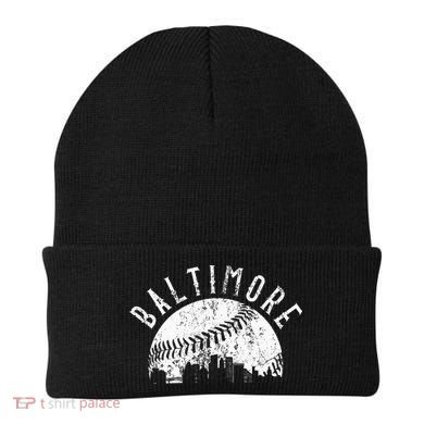 Vintage Baltimore Maryland Skyline Beanie
