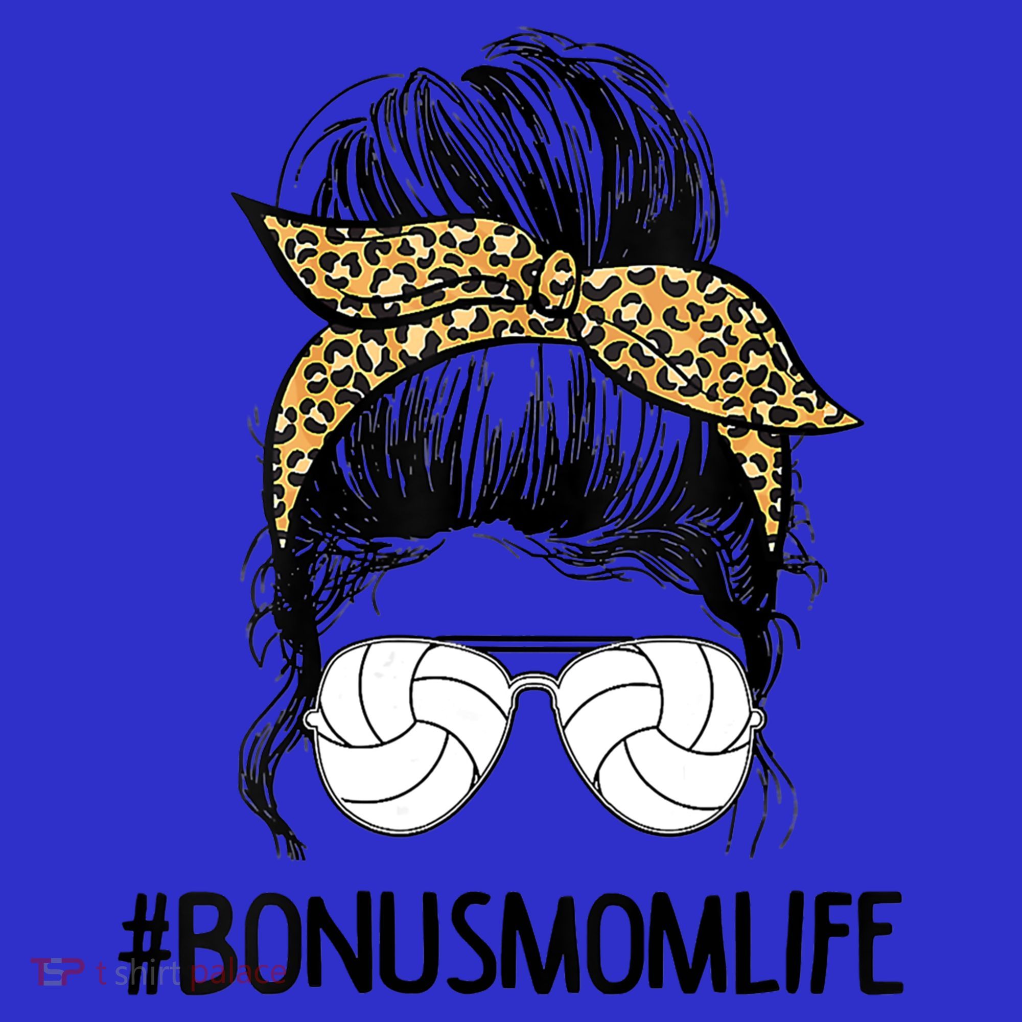 Volleyball Bonus Mom Life Messy Bun Leopard Mother’S Day Cute Gift Mousepad