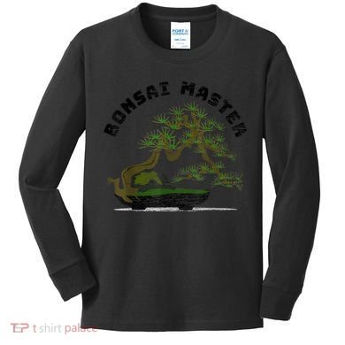Vintage Bonsai Master Bonsai Tree Kids Long Sleeve Shirt